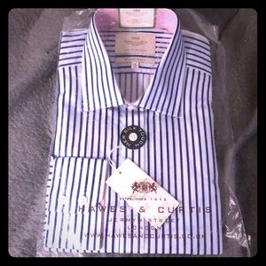 Hawes & Curtis Navy & Blue Dress Shirt